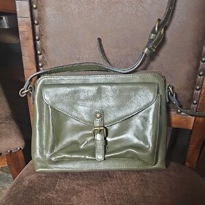 Patricia Nash Olive Green Crossbody Bag